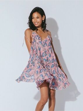 CLEOBELLA Bella Mini Dress Lotus Print NWT X Small MSRP $238